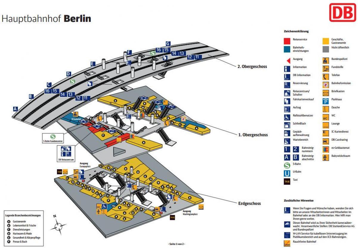 Berlin hbf kaart Berlin hauptbahnhof kaart (Saksamaa)